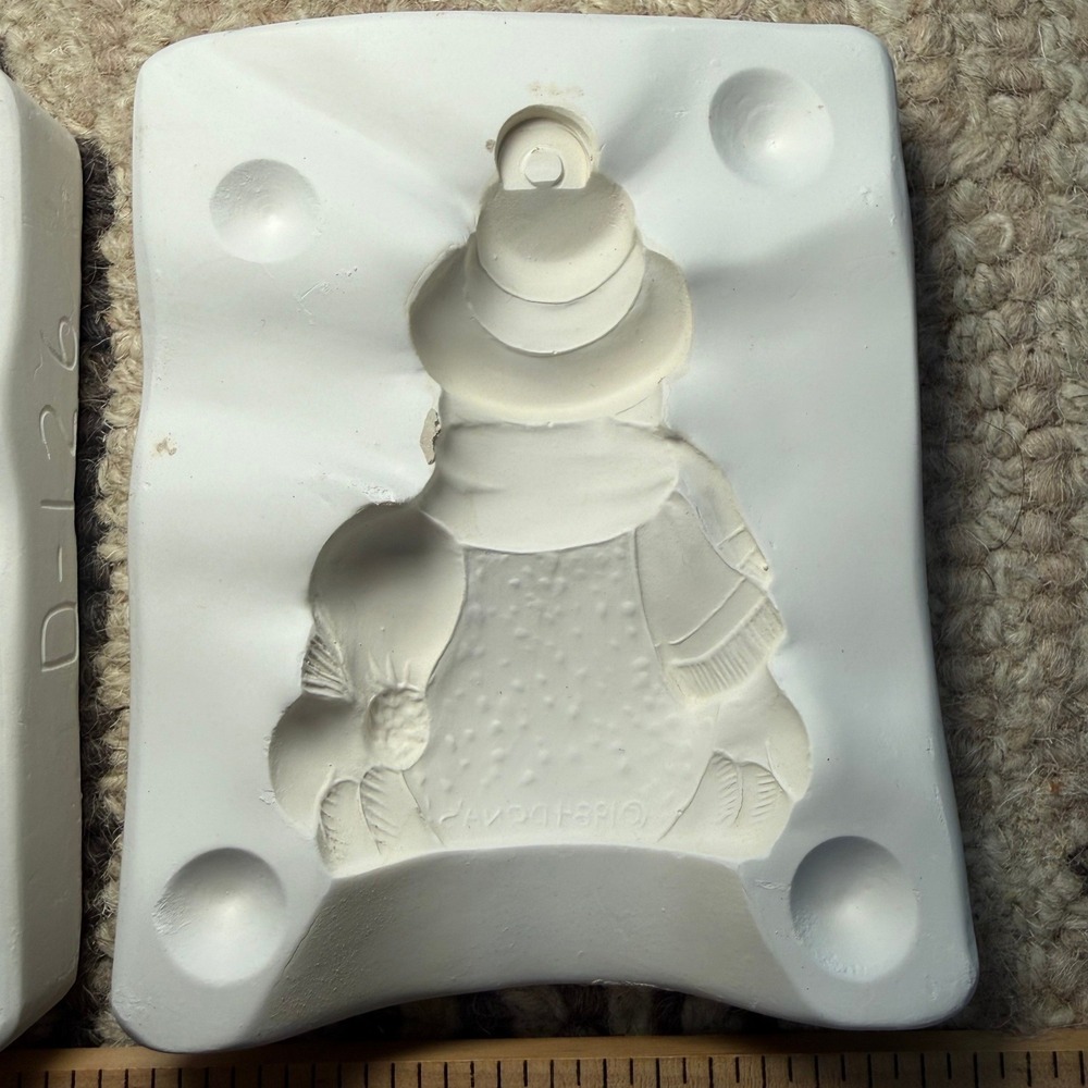 Vtg Donas Ceramic Mold Lot Snowman Birds Cherub Ornament Plaster Slip Cast Craft - Picture 7 of 15
